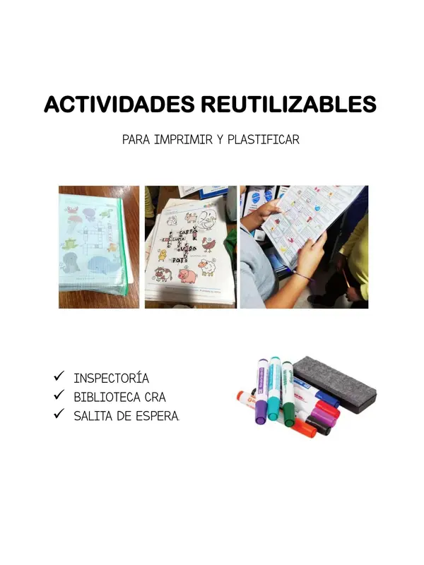 Actividades reutilizables. Carpeta de espera.