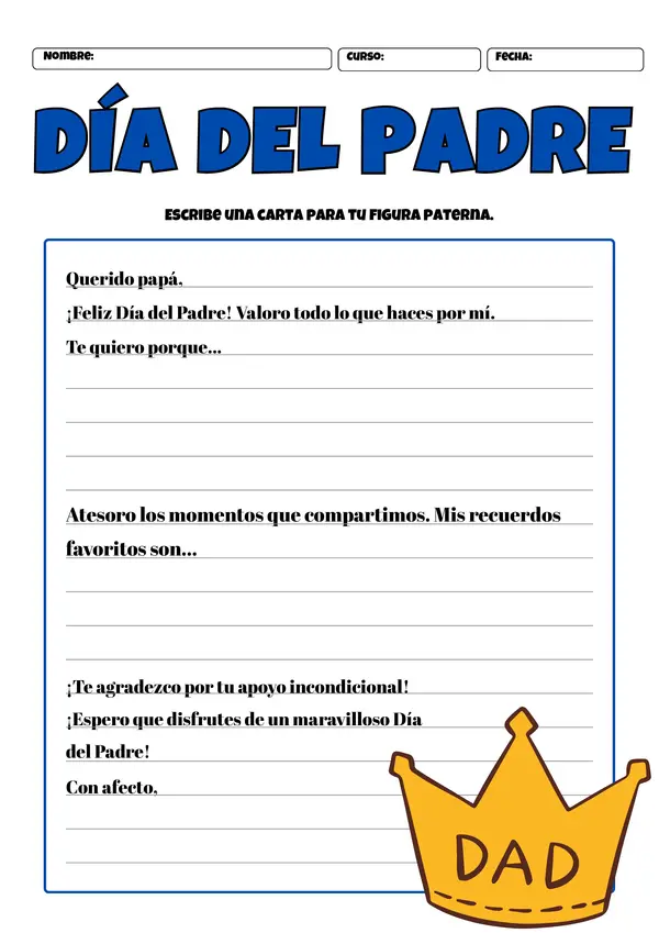 Cartas día del padre