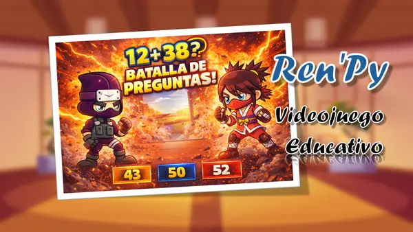 🥷 ¡BATALLA DE SUMAS! – Duelo Ninja en Ren'Py (Juego Educativo)