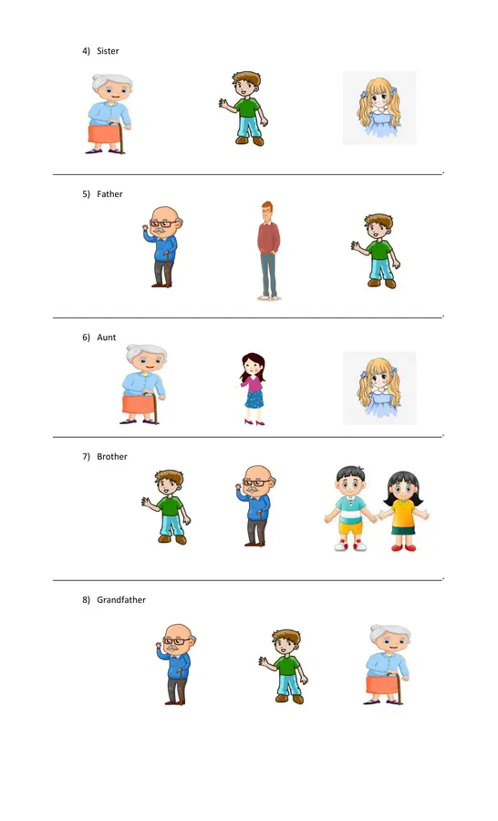 Prueba de inglés de la familia