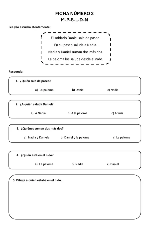 Cuadernillo de comprensión lectora | profe.social