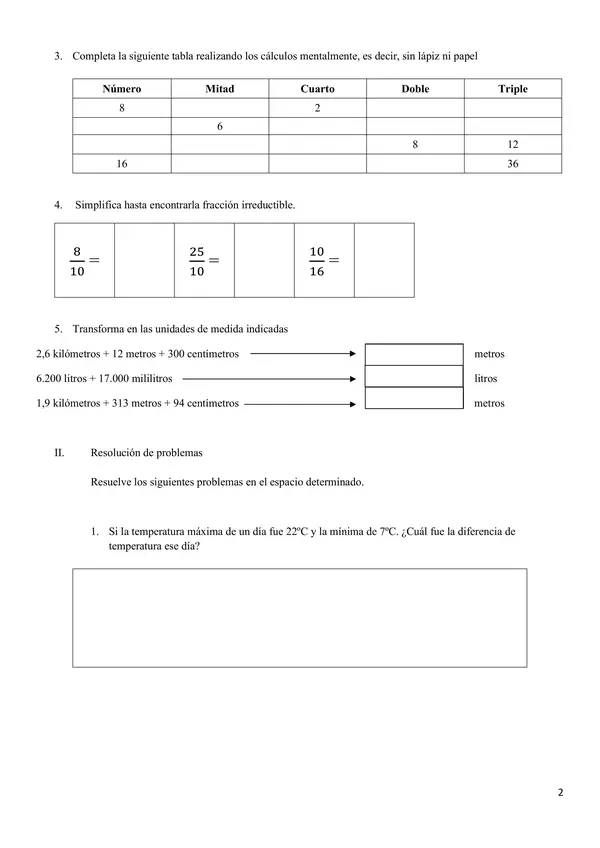 Prueba informal matemática