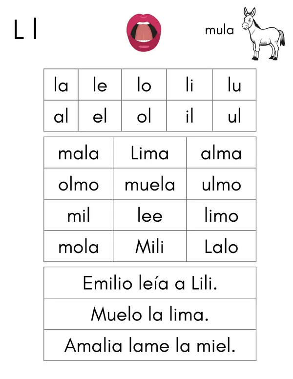 Cartilla lectora etapa inicial 