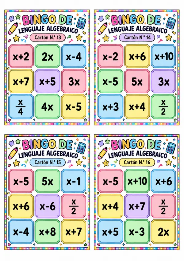 Bingo Algebraico 