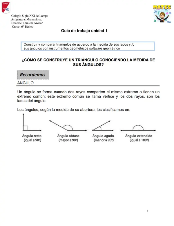 Construir y medir ángulos