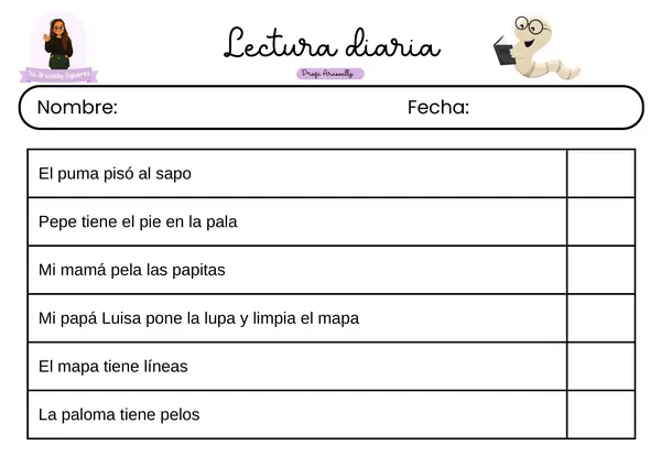 Oraciones de lectura diaria 