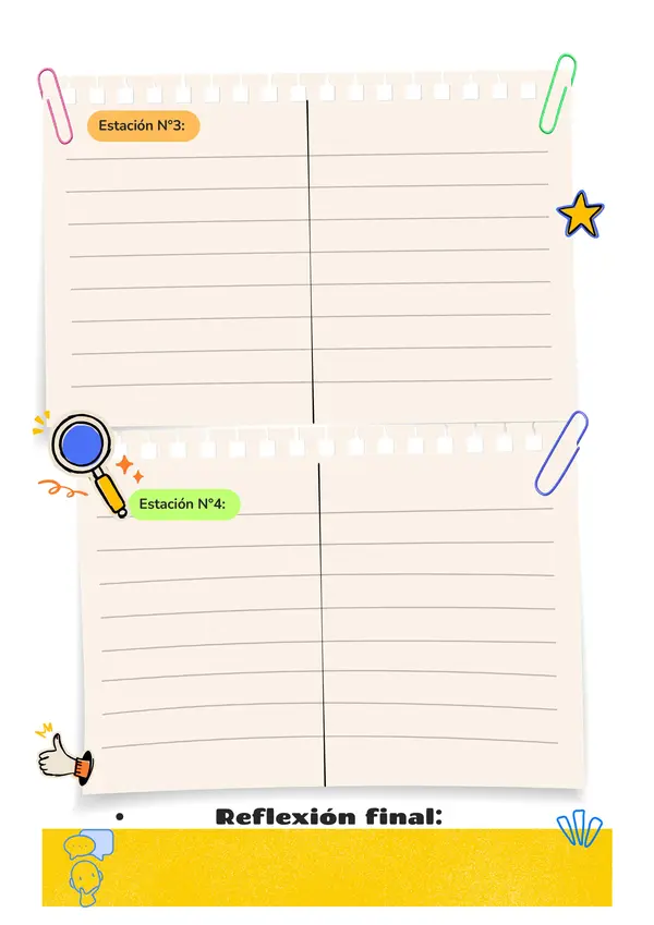 Bitácoras de registro de evidencia. Trabajo con estaciones.