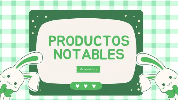 Productos notables - Presentación