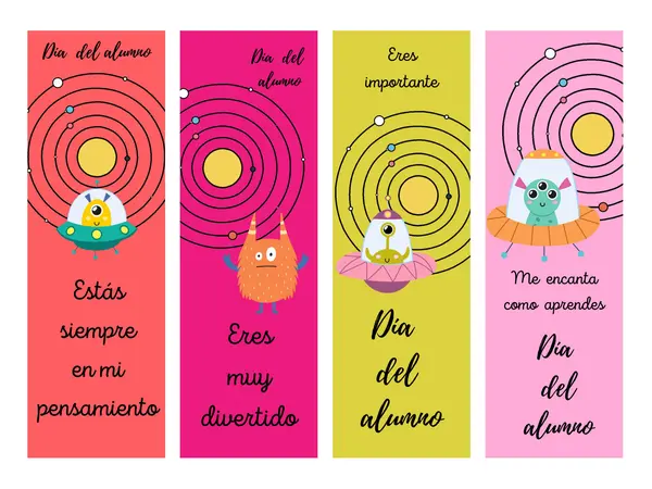 MARCAPÁGINAS FRASES ESPACIALES DÍA DEL ESTUDIANTE