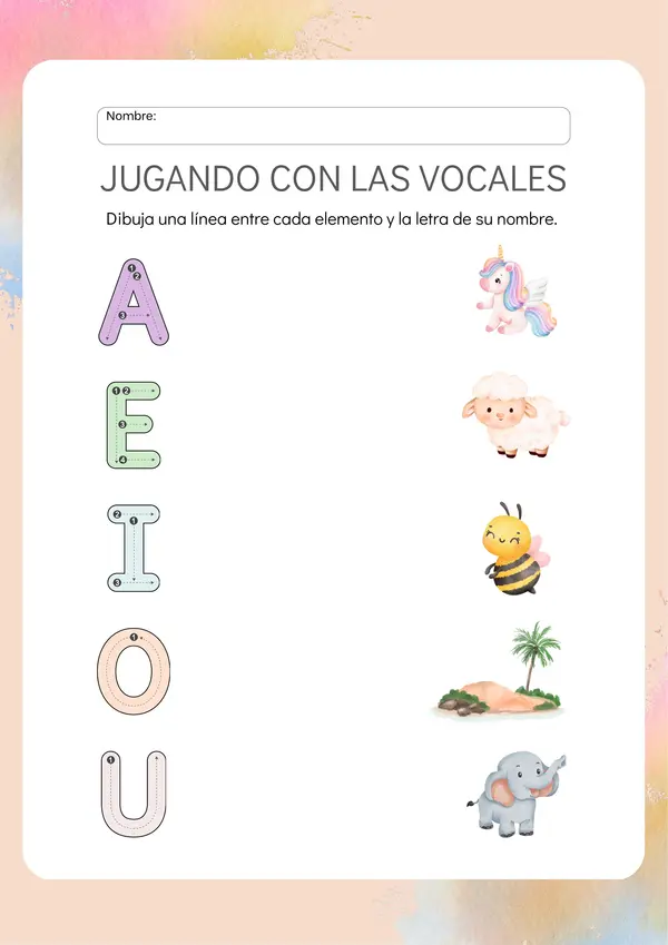 Jugando con las vocales.