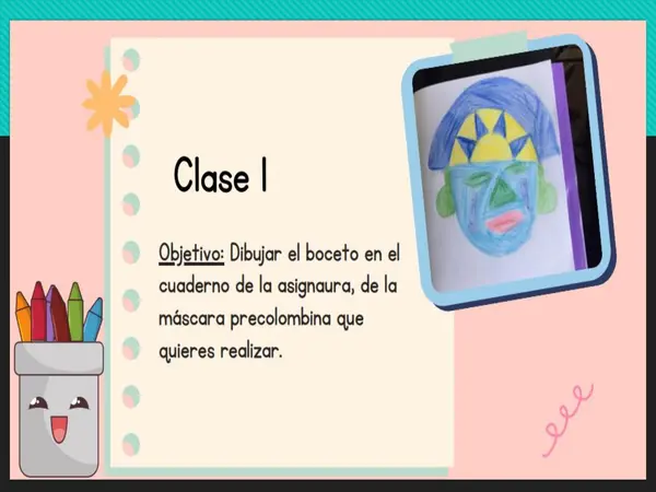 Máscara precolombina (ppt clase + pauta de evaluación)