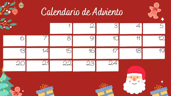 Calendario de Adviento con 24 actividades para realizar