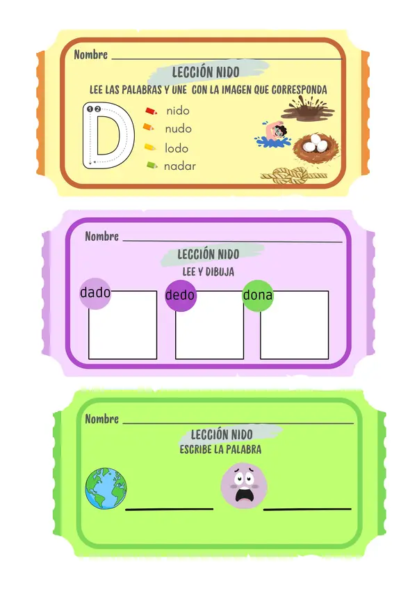 Ticket de salida Lección Nido - Método Matte