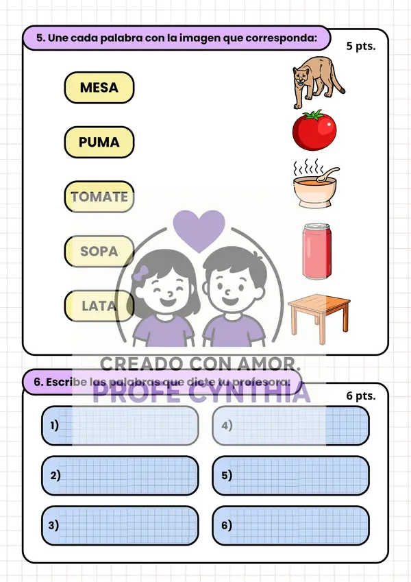 Evaluación Psicopedagógica adecuada Primero básico