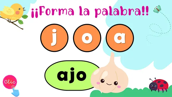 Juego "A formar palabras"