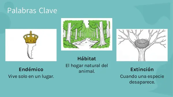 Especies ENDEMICAS Complementar CLASE 2 lECCION 3 uNIDAD 2 -2° Básico