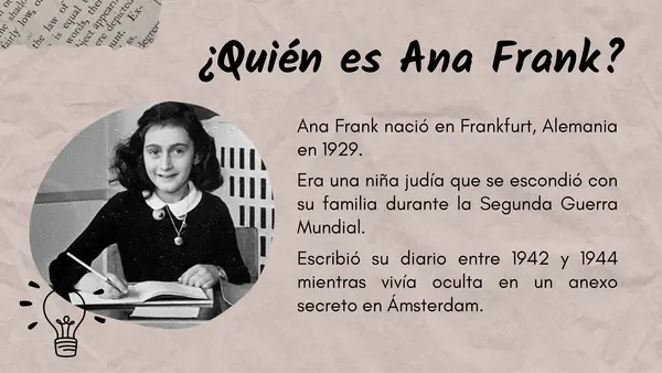 Contextualización: El diario de Ana Frank
