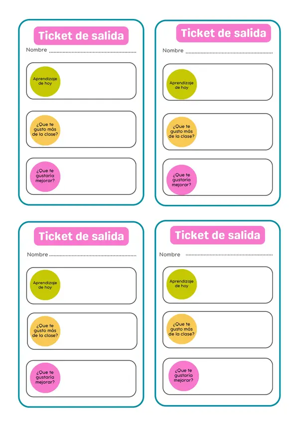Ticket de salida