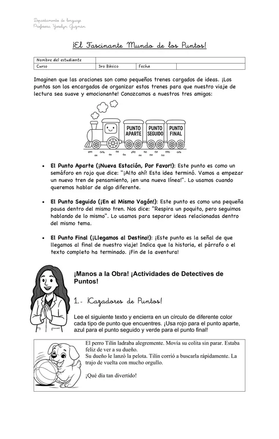 Uso de los puntos