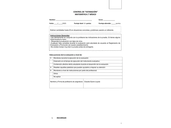 Evaluación de estimación