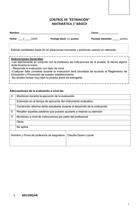 Evaluación de estimación