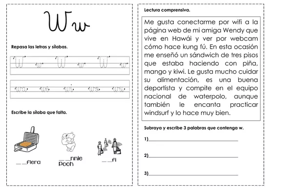 Letra w