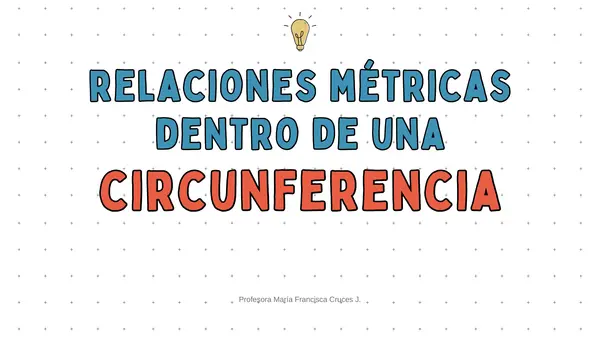 Relaciones métricas de una circunferencia