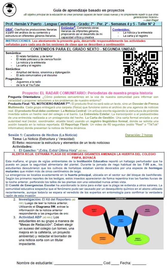 07M2SEM4-5 - La noticia y la entrevista. La carta y el registro