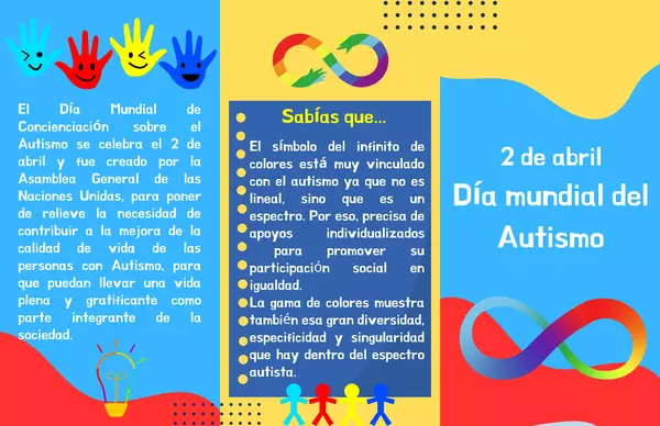 Tríptico Día mundial del Autismo