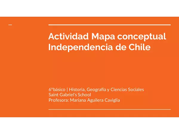 Independencia de Chile: actividad mapa conceptual