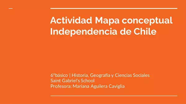 Independencia de Chile: actividad mapa conceptual