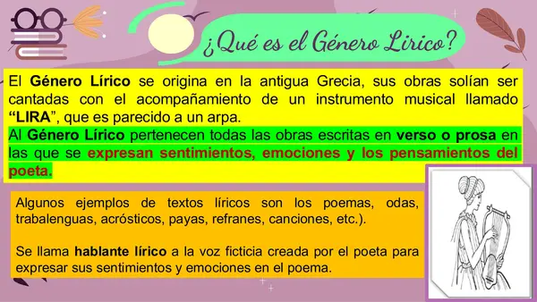 Género Lírico - lenguaje poético