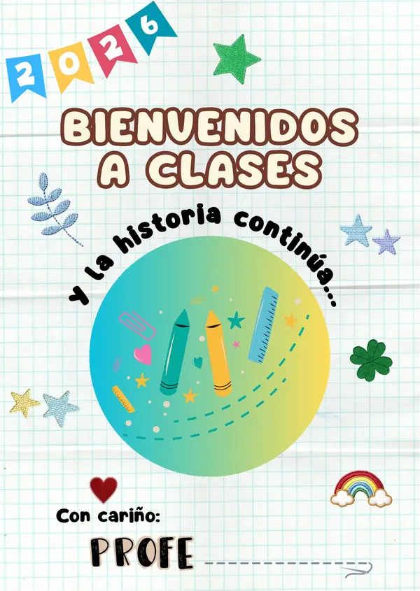Tarjeta de bienvenida a clases: 2026.