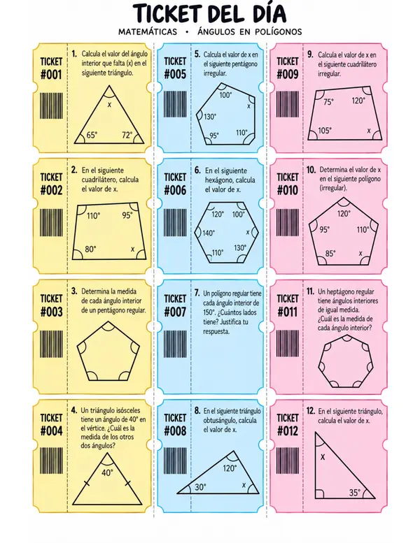 Ticket cálculo de ángulos 