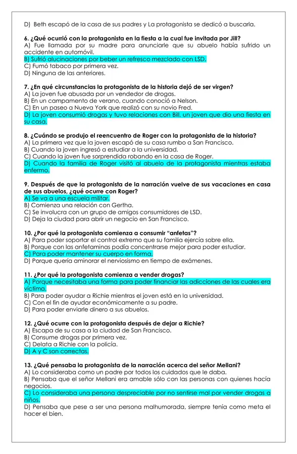 Prueba Lectura - Pregúntale a Alicia