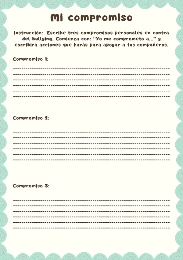 Cuadernillo de actividades alto al bullying