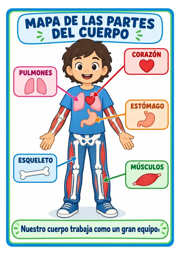 Mapa de las partes del cuerpo humano