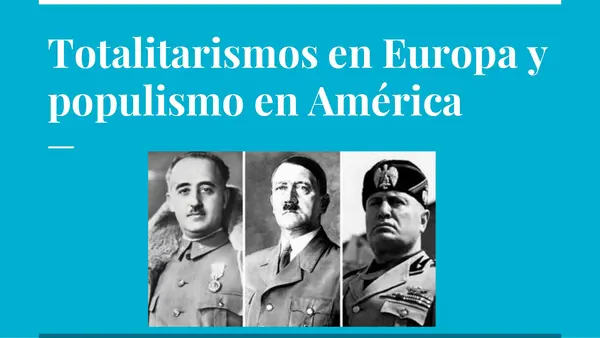 Totalitarismos en Europa y populismo en América