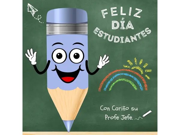 Tarjeta recuerdo día del estudiante