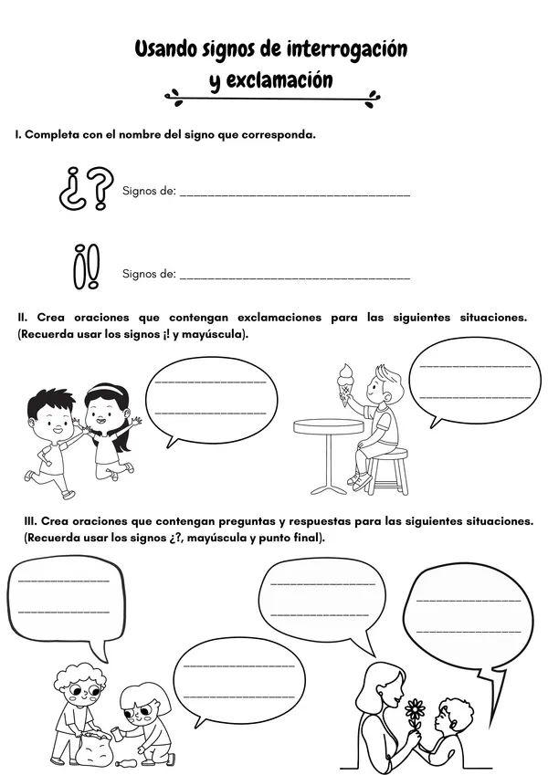 Uso de signos de interrogación y exclamación