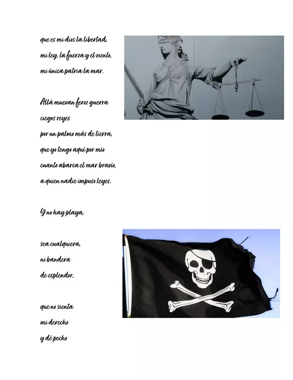 Genero Lirico comprensión lectora- canción pirata Espronceda. Material Editable