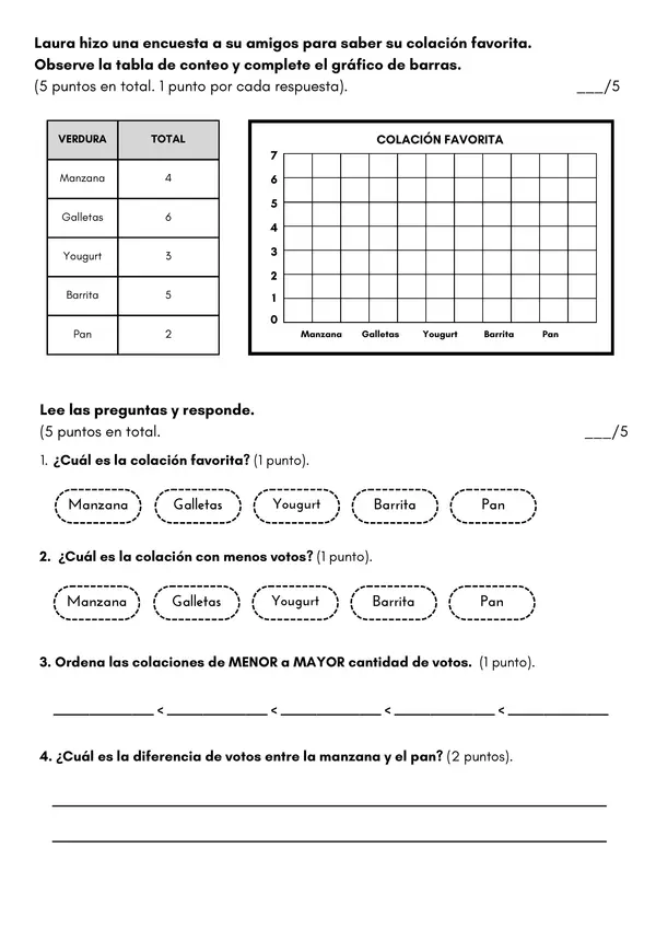 ACTIVIDAD CON NOTA: GRÁFICOS Y ESTADÍSTICAS 