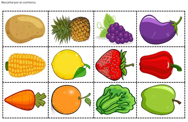 Clasifiquemos las frutas y verduras-Material Imprimible