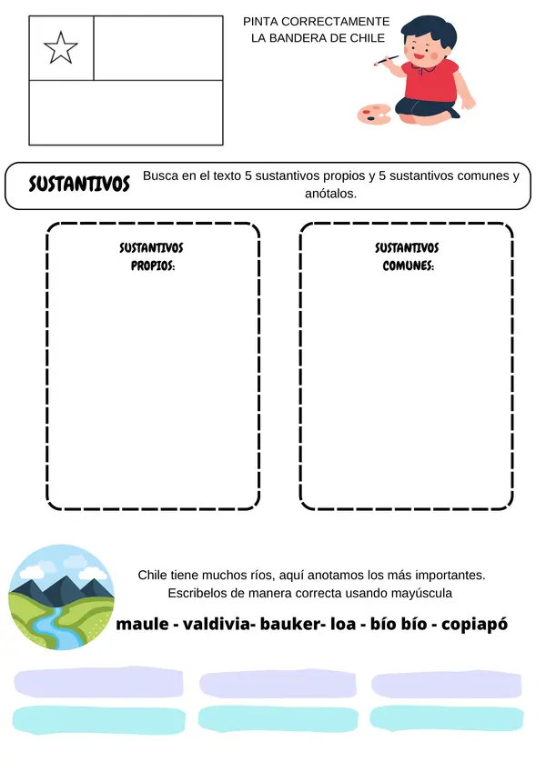 Material para Reforzar Sustantivos y Adjetivos