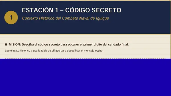 Escape Room Histórico del Combate Naval de Iquique