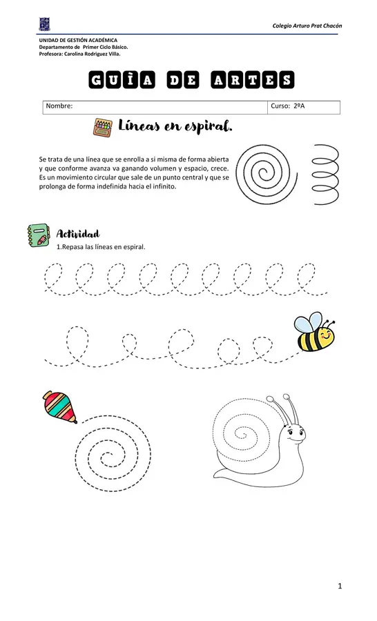 GUIA ARTES LINEAS EN ESPIRAL 