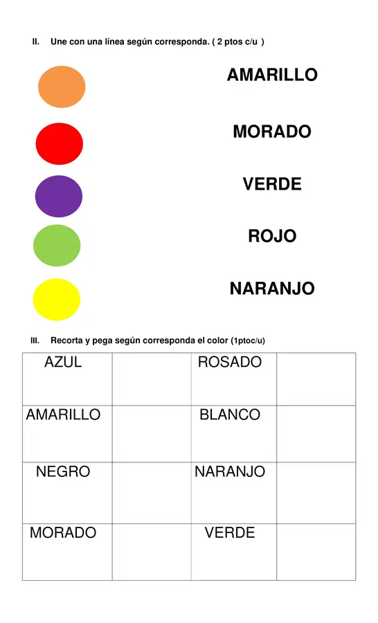 EVALUACION METODO GLOBAL "COLORES"