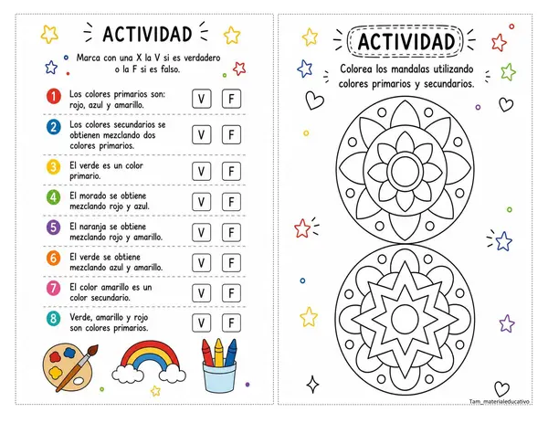 Colores primarios, secundarios, fríos y cálidos