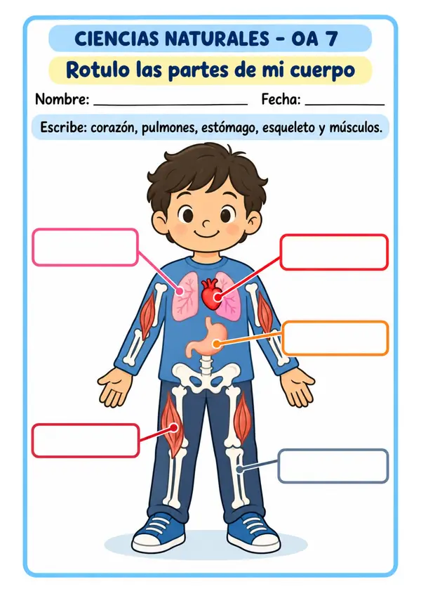 Mapa de las partes del cuerpo humano