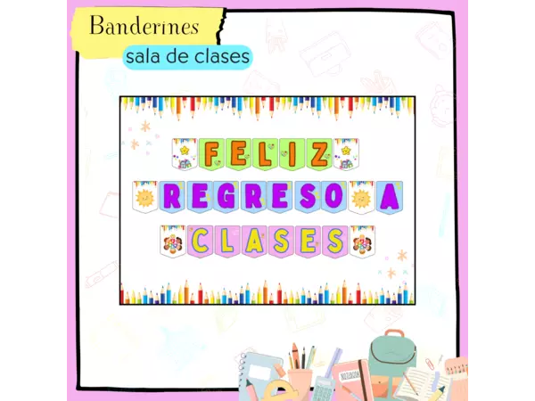 Banderines sala de clases